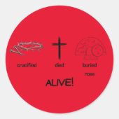 LEVEN! Klassieke ronde Stickers 20 per vel (Voorkant)