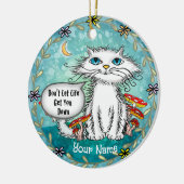 Leven Krabbelt Kat  Keramisch Ornament (Links)