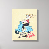Leven La Vida Lola Scooter Graphic Canvas Afdruk (Voorkant)