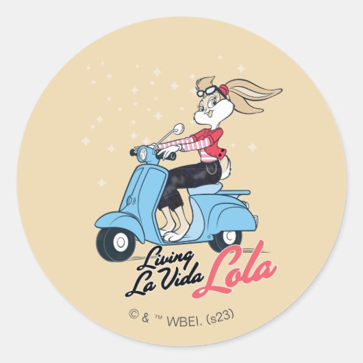 Leven La Vida Lola Scooter Graphic Ronde Sticker (Voorkant)