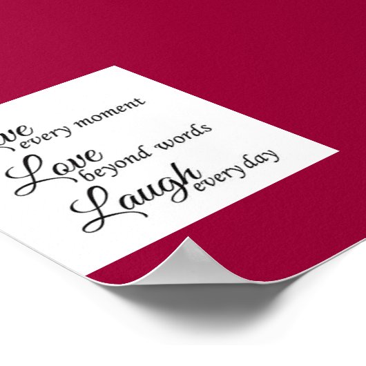 leven, lachen, liefde poster (Hoek)