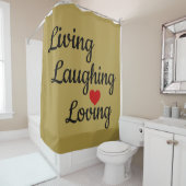 Leven, lachen, liefhebben douchegordijn (In situ)
