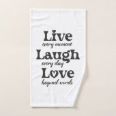 Leven, lachen, liefhebben - drie mooie woorden bad handdoek (Handdoek)