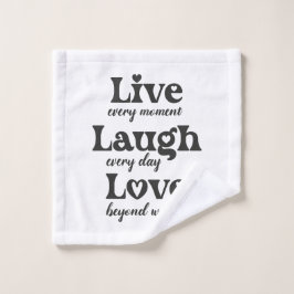 Leven, lachen, liefhebben - drie mooie woorden bad handdoek