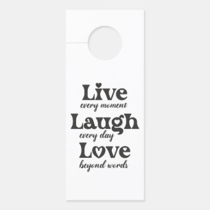 Leven, lachen, liefhebben - drie mooie woorden deurhanger