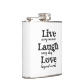 Leven, lachen, liefhebben - drie mooie woorden heupfles (Rechts)