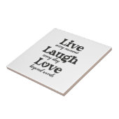 Leven, lachen, liefhebben - drie mooie woorden tegeltje (Zijkant)