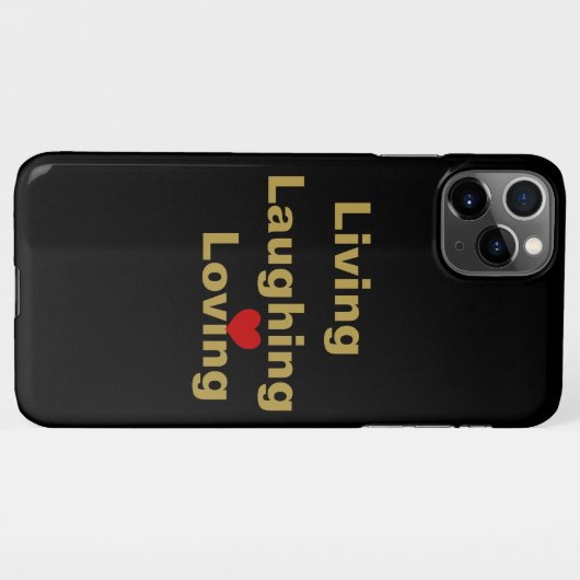 Leven, lachen, liefhebben iPhone hoesje (Achterkant horizontaal)