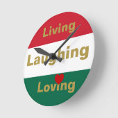 Leven, lachen, liefhebben  ronde klok (Hoek)