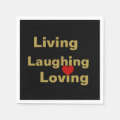 Leven, lachen, liefhebben servet (Voorkant)