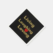 Leven, lachen, liefhebben servet (Hoek)