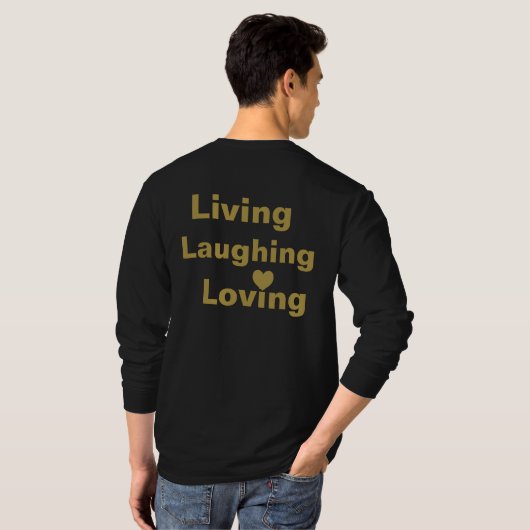 Leven, lachen, van T-shirt houden (Achterkant volledig)