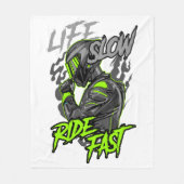 LEVEN LANGZAAM RIJDEN SNELLE LEVENSSTIJL FLEECE DEKEN (Voorkant)