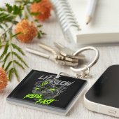 LEVEN LANGZAAM RIJDEN SNELLE LEVENSSTIJL SLEUTELHANGER (Voorkant Rechts)