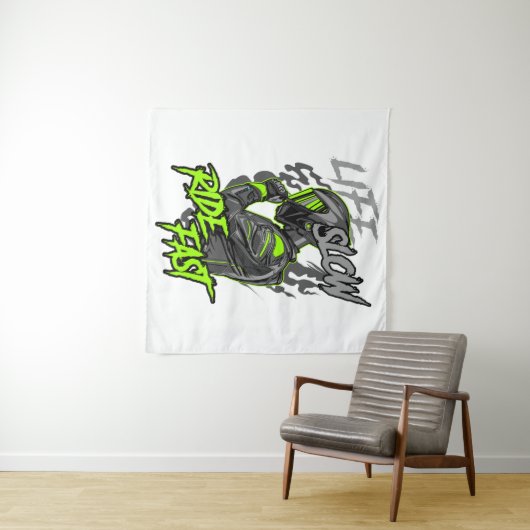 LEVEN LANGZAAM RIJDEN SNELLE LEVENSSTIJL WANDKLEED (In Situ (horizontaal))