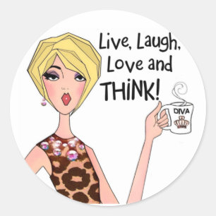 "LEVEN, LAUGH, HOUD EN DENK!" DIVA Stickers