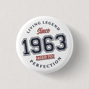 Leven Legend 1962 Leeftijd tot perfectie Ronde Button 3,2 Cm