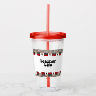 Leven leraar acryl drinkbeker