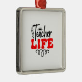Leven leraar metalen ornament (Rechts)