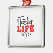 Leven leraar metalen ornament (Links)