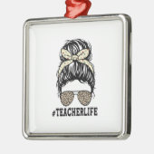 Leven leraar metalen ornament (Links)