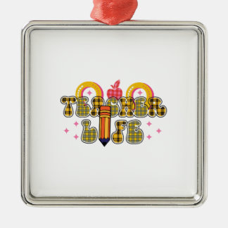 Leven leraar metalen ornament