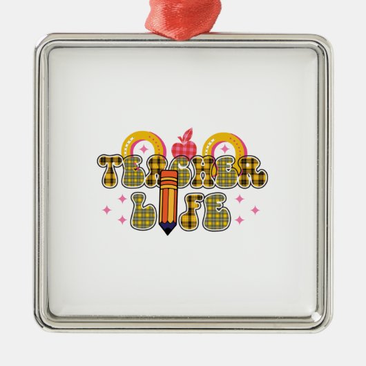 Leven leraar metalen ornament (Voorkant)