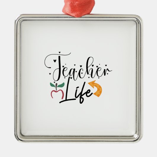 Leven leraar metalen ornament (Voorkant)