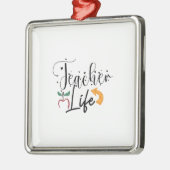 Leven leraar metalen ornament (Links)