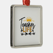 Leven leraar metalen ornament (Rechts)