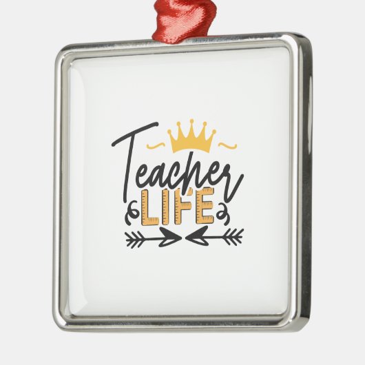 Leven leraar metalen ornament (Links)
