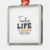 Leven leraar metalen ornament (Links)