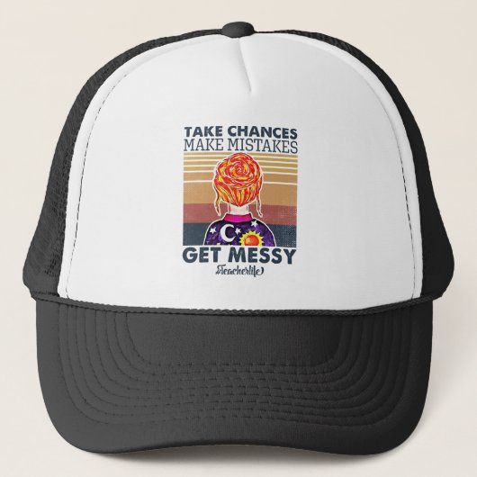 Leven leraar nemen kansen trucker pet (Voorkant)