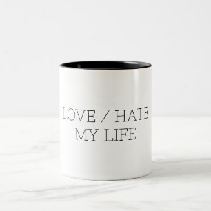 Leven Liefde/Haat Tweekleurige Koffiemok