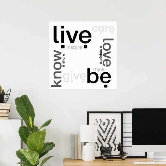 leven | liefde | kennis | poster (Thuiskantoor)