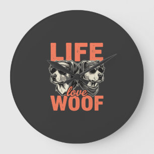 Leven Liefde Woef Hond Liefhebber Grote Klok
