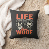 Leven Liefde Woef Hond Liefhebber Kussen (Deken)
