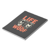Leven Liefde Woef Hond Liefhebber Notitieblok (Linkerzijde)