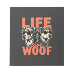 Leven Liefde Woef Hond Liefhebber Notitieblok