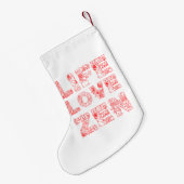 Leven, liefde, Zen Kleine Kerstsok (Achterkant (Hangend))