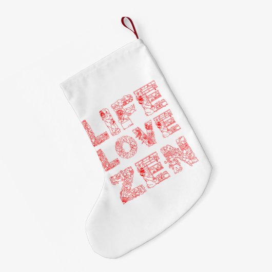 Leven, liefde, Zen Kleine Kerstsok (Achterkant (Hangend))