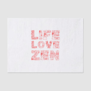 Leven, liefde, Zen Tissuepapier