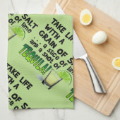 Leven, Limoen, zout, TEQUILA! Cocktail Humor Theedoek (Quarter Fold)