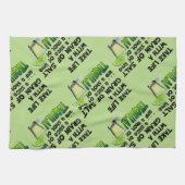 Leven, Limoen, zout, TEQUILA! Cocktail Humor Theedoek (Horizontaal)