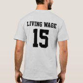 Leven loon - 15 dollar per uur T-shirt (Achterkant)