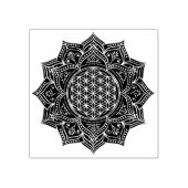 Leven - LOTUS ornamenten goud I Rubberstempel (Afrduk)