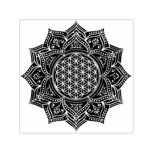 Leven - LOTUS ornamenten goud I Zelfinktende Stempel