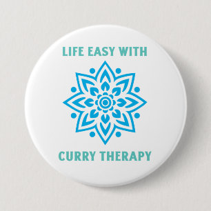 Leven Makkelijk Met Curry Therapie Curry Liefhebbe Ronde Button 7,6 Cm