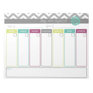 Leven. Meer georganiseerd. Wekelijks Notitieblok a