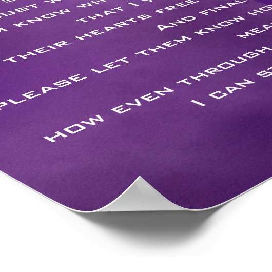 Leven met Alzheimer's Prayer Poster (Hoek)